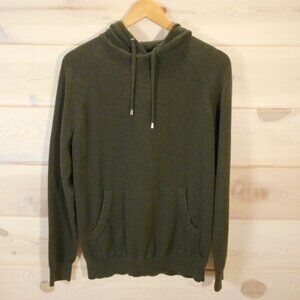 Frederik Anderson Men's M Hooded Sweater Olive Cotton Long Sleeve Shirt